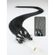 15" (40cm) Micro ring human hair extensions – black