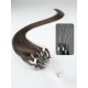 15" (40cm) Micro ring human hair extensions – dark brown