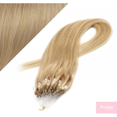 Vlasy pre metódu Micro Ring / Easy Loop / Easy Ring / Micro Loop 40cm - prírodná blond