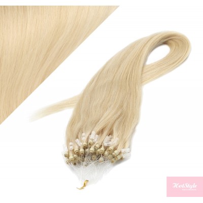 Vlasy pre metódu Micro Ring / Easy Loop / Easy Ring / Micro Loop 40cm - najsvetlejšia blond