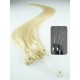 24" (60cm) Micro ring human hair extensions – the lightest blonde