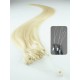 24" (60cm) Micro ring human hair extensions – platinum blonde