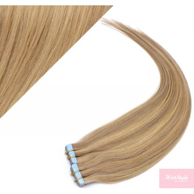 Vlasy pre metódu Pu Extension / Tapex / Tape Hair / Tape IN 40cm - prírodná / svetlejšia blond