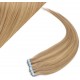 Vlasy pre metódu Pu Extension / Tapex / Tape Hair / Tape IN 40cm - prírodná / svetlejšia blond