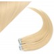 Vlasy pre metódu Pu Extension / Tapex / Tape Hair / Tape IN 60cm - najsvetlejšia blond