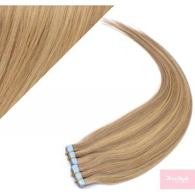 Vlasy pre metódu Pu Extension / Tapex / Tape Hair / Tape IN 60cm - prírodná / svetlejšia blond