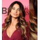 20" (50cm) Clip in wavy human REMY hair - dark brown/blonde