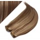 Clip in maxi set 43cm pravé ľudské vlasy - REMY 140g - TMAVÝ MELÍR
