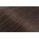 Clip in maxi set 63cm pravé ľudské vlasy - REMY 240g - TMAVO HNEDÁ