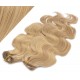 Vlnitý clip in maxi set 53cm pravé ľudské vlasy - REMY 200g - PRÍRODNÁ/SVETLEJŠIA BLOND