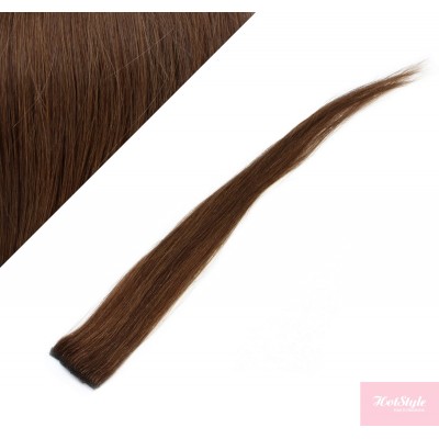 Clip in pramienok - REMY 100% ľudské vlasy, 6ks - stredne hnedá