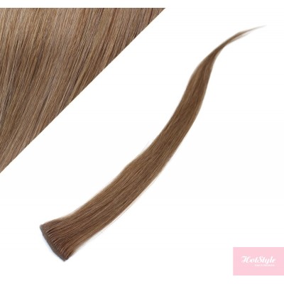 Clip in pramienok - REMY 100% ľudské vlasy, 6ks - svetlo hnedá