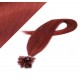 Vlasy európskeho typu na predlžovanie keratínom 40cm - medená