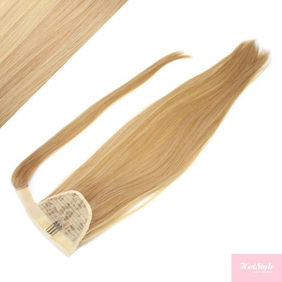 Clip in príčesok cop/vrkoč 100% japonský kanekalon 60cm - prírodná/svetlejšia blond