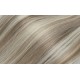 Clip in vlasy 43cm 100% ľudské - REMY 70g - platina/svetlo hnedá