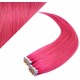 Vlasy pre metódu Pu Extension / Tapex / Tape Hair / Tape IN 50cm - ružová