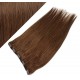 Clip in REMY vlasový pás 43cm rovný - stredne hnedá