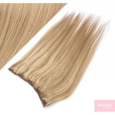 Clip in REMY vlasový pás 43cm rovný - prírodná / svetlejšia blond