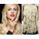 16˝ one piece full head clip in hair weft extension wavy – black