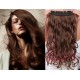 20˝ one piece full head clip in hair weft extension wavy – black