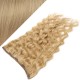 Clip in REMY vlasový pás 53cm vlnitý - prírodná blond