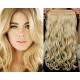 24˝ one piece full head clip in hair weft extension wavy – black