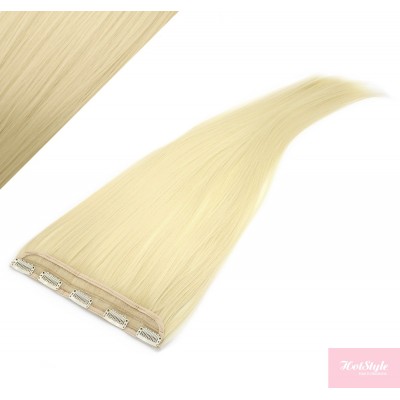 Clip in pás japonský kanekalon 63cm rovný - najsvetlejšia blond