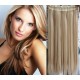 24˝ one piece full head clip in kanekalon weft extension straight – black