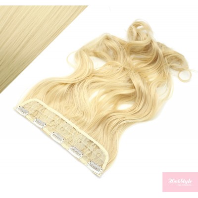 Clip in pás japonský kanekalon 63cm vlnitý - najsvetlejšia blond