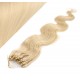 Vlasy pre metódu Micro Ring / Easy Loop / Easy Ring 50cm vlnité - najsvetlejšia blond