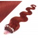 Vlasy pre metódu Micro Ring / Easy Loop / Easy Ring 60cm vlnité - medená