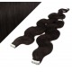 Vlasy pre metódu Tapex / Tape Hair / Tape IN 50cm vlnité - prírodné čierne