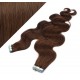 Vlasy pre metódu Tapex / Tape Hair / Tape IN 50cm vlnité - stredne hnedé