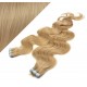 Vlasy pre metódu Tapex / Tape Hair / Tape IN 50cm vlnité - prírodná blond