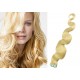 Vlasy pre metódu Tapex / Tape Hair / Tape IN 50cm vlnité - najsvetlejšia blond