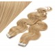 Vlasy pre metódu Tapex / Tape Hair / Tape IN 50cm vlnité - prírodná / svetlejšia blond