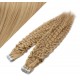 Vlasy pre metódu Tapex / Tape Hair / Tape IN 50cm kučeravé - prírodná / svetlejšia blond