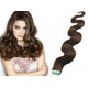 Vlasy pre metódu Tapex / Tape Hair / Tape IN 60cm vlnité - stredne hnedé