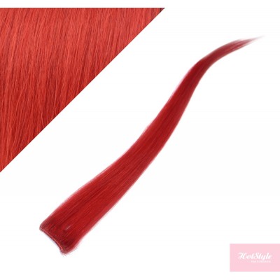 Clip in pramienok - REMY 100% ľudské vlasy, 6ks - červená
