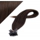 Vlasy európskeho typu na predlžovanie keratínom 40cm - tmavo hnedé