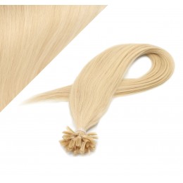 Vlasy európskeho typu na predlžovanie keratínom 50cm - najsvetlejšia blond