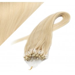 Vlasy pre metódu Micro Ring / Easy Loop / Easy Ring / Micro Loop 40cm - najsvetlejšia blond