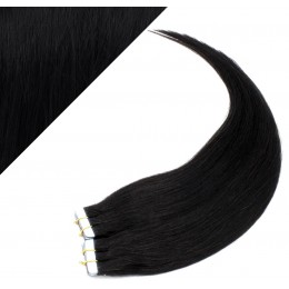 Vlasy pre metódu Pu Extension / Tapex / Tape Hair / Tape IN 40cm - čierne