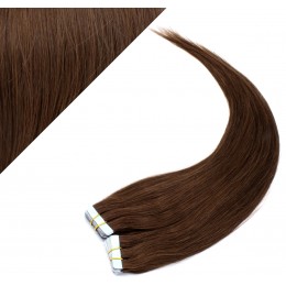 Vlasy pre metódu Pu Extension / Tapex / Tape Hair / Tape IN 40cm - stredne hnedé