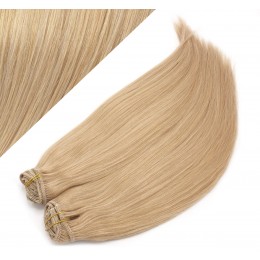 Clip in maxi set 63 cm pravé ľudské vlasy - REMY 240g - PRÍRODNÁ BLOND