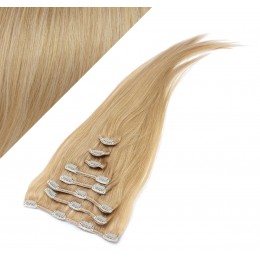 Clip in vlasy 43cm 100% ľudské - REMY 70g - prírodná blond