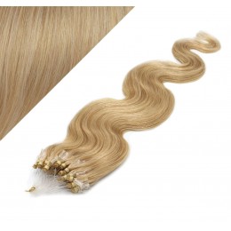 Vlasy pre metódu Micro Ring / Easy Loop / Easy Ring 60cm vlnité - prírodná blond