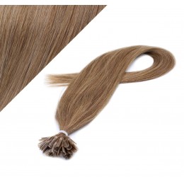Vlasy európskeho typu na predlžovanie keratínom 50cm - svetlo hnedé